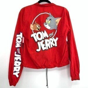 TOM And Jerry Graphic Long Sleeve‎ Wind Breaker Jacket Pop Art Cartoon